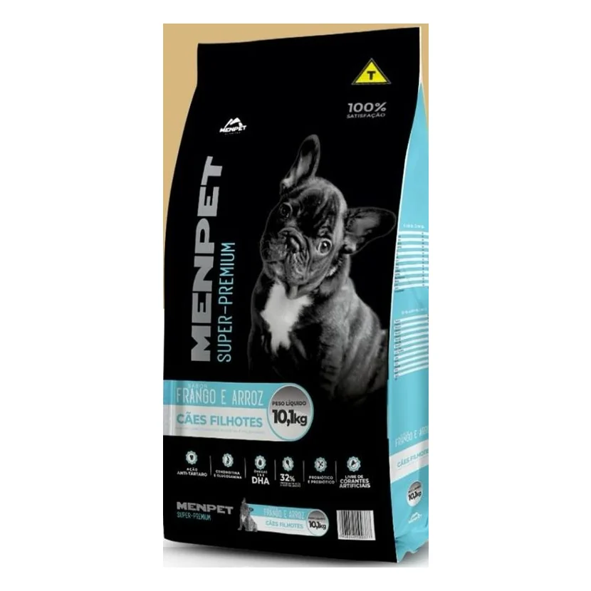 Embalagem de Menpet Super Premium Filhotes Mini e Pequenas Frango e Arroz