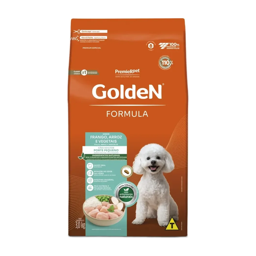 Embalagem da ração GoldeN Formula Mini Bits