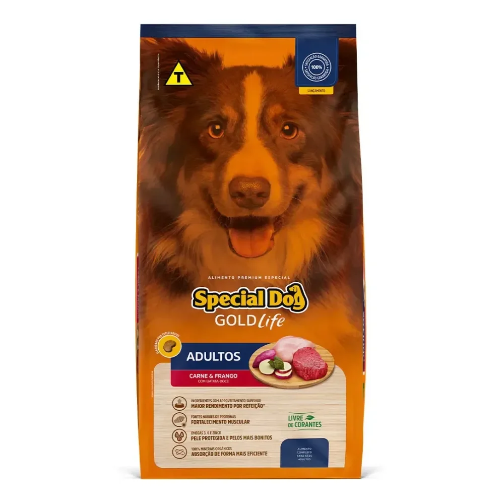 Embalagem de Special Dog Gold Life Adultos Carne e Frango