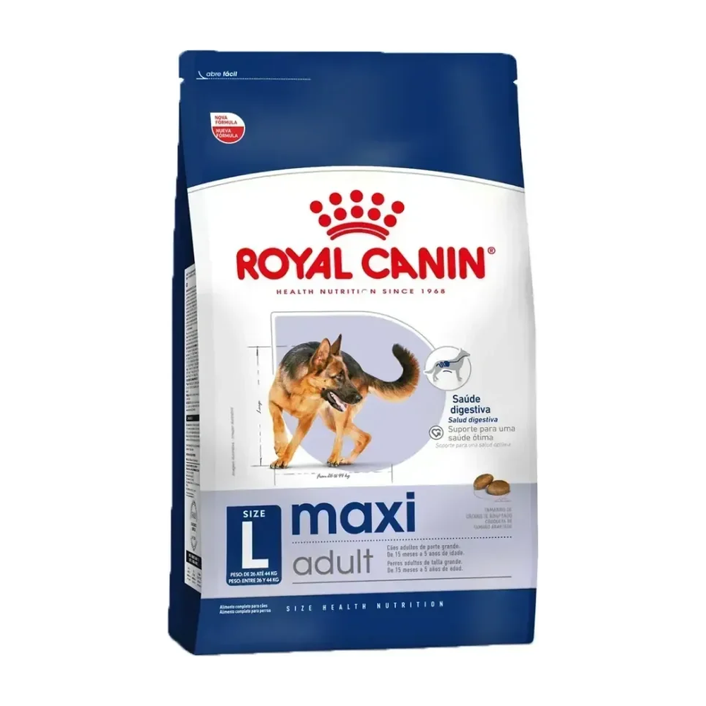 Embalagem da ração Royal Canin Maxi Adult